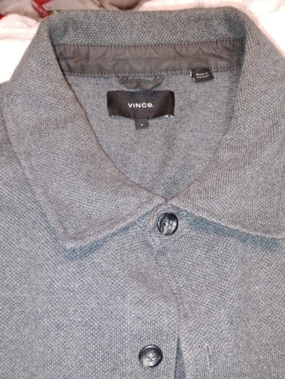 Vince Gray Button-Front Trench Coat